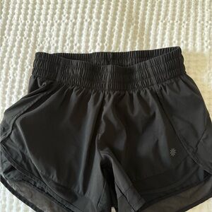Athleta Black Athletic Shorts with Elastic Waistband